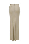 OUDE WAAG 25 Autumn/Winter Printed Draped Knitted Ribbed Skirt OW-OW-25AW-SK03T2GY850-MLH Oyster Gray